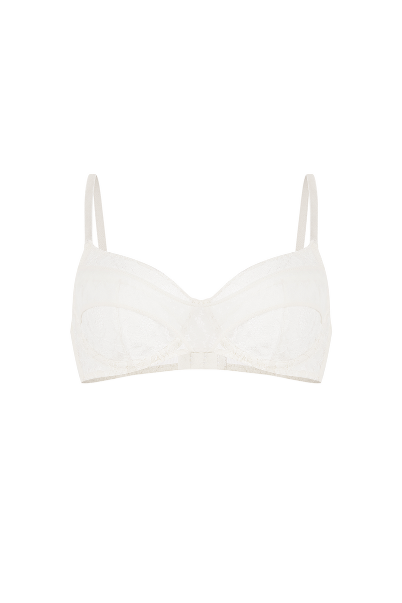 Elain White Bra