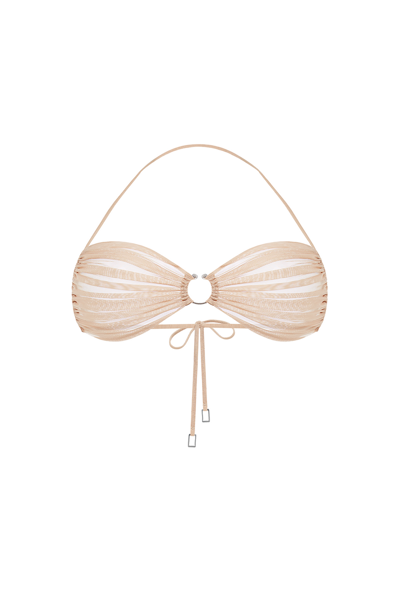 Icon Beige Halter Bra