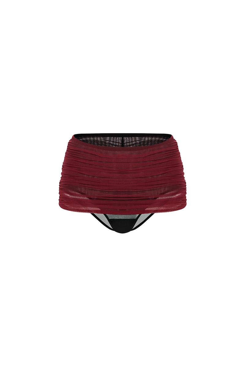 Solace Burgundy Mini Skirt