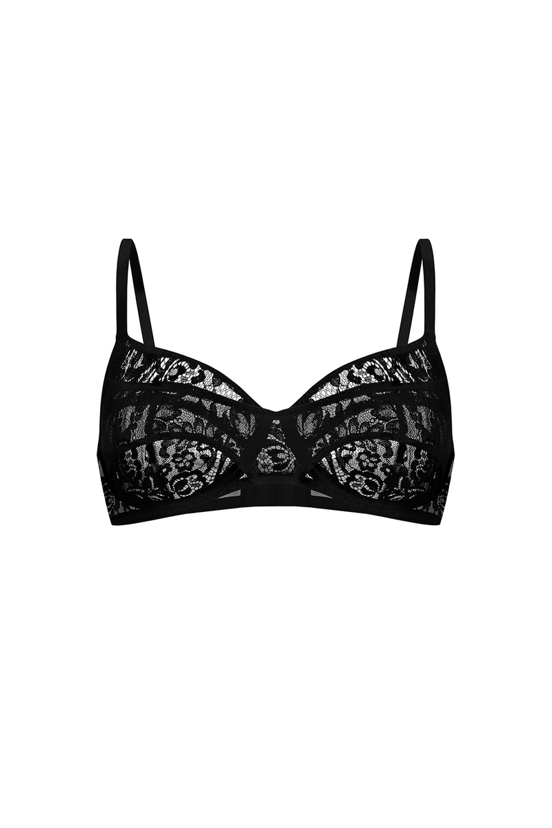 Elain Black Bra